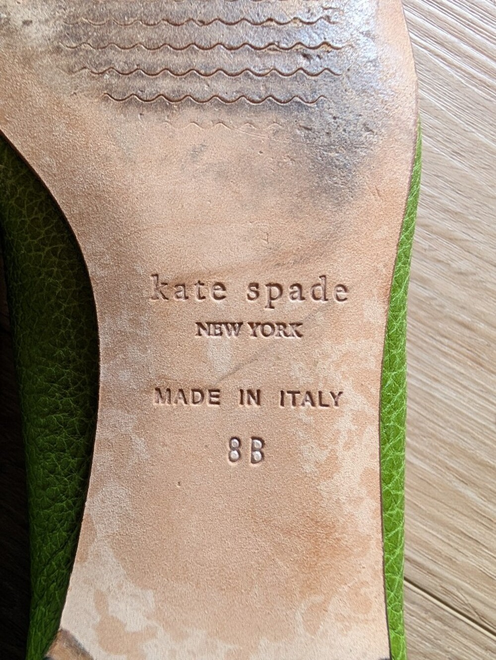 kate spade Green Leather Loafers 8 - Picture 7 of 8